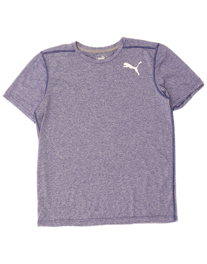 T-shirt da uomo PUMA Top blu medio chiazzato