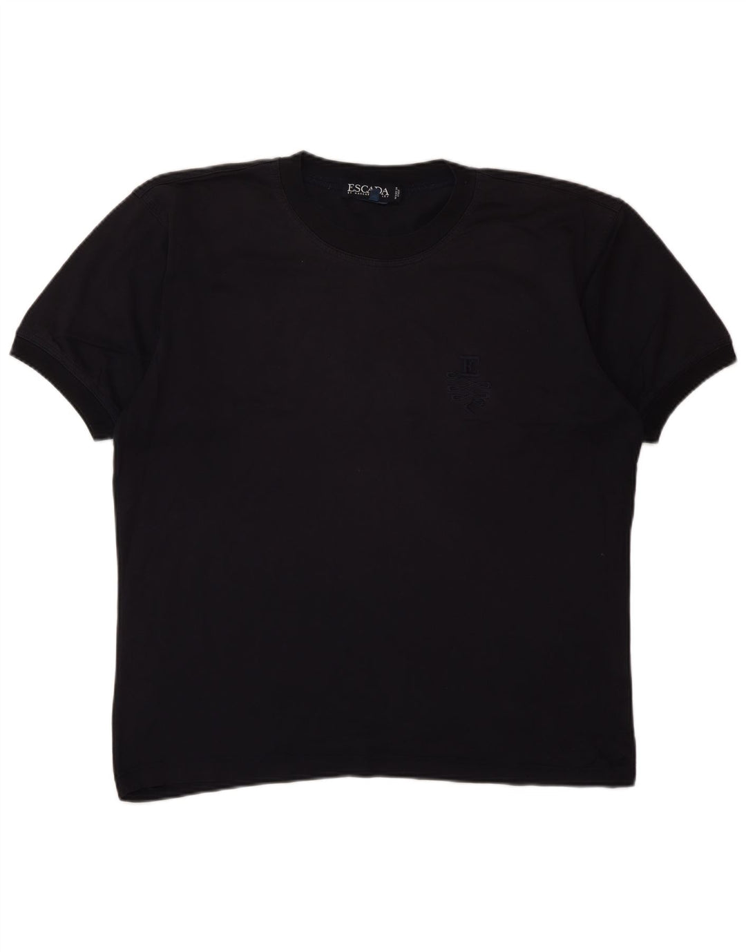 T-shirt da uomo ESCADA Top grande in cotone blu navy