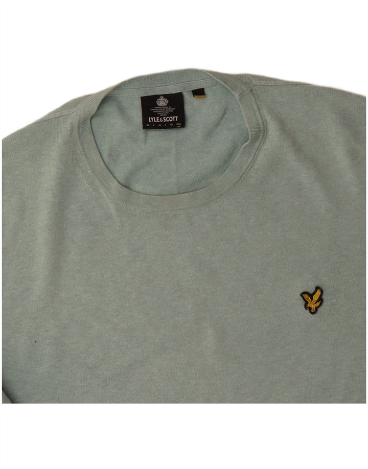 Maglione maglione girocollo da uomo LYLE & SCOTT 2XL cotone verde