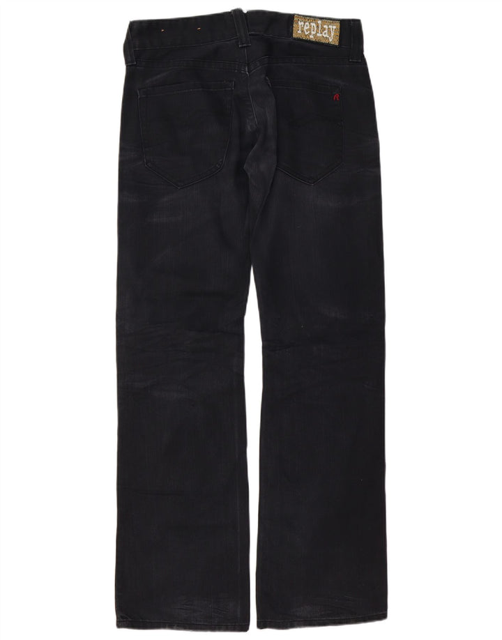 Jeans bootcut da donna Replay W30 L32 cotone nero