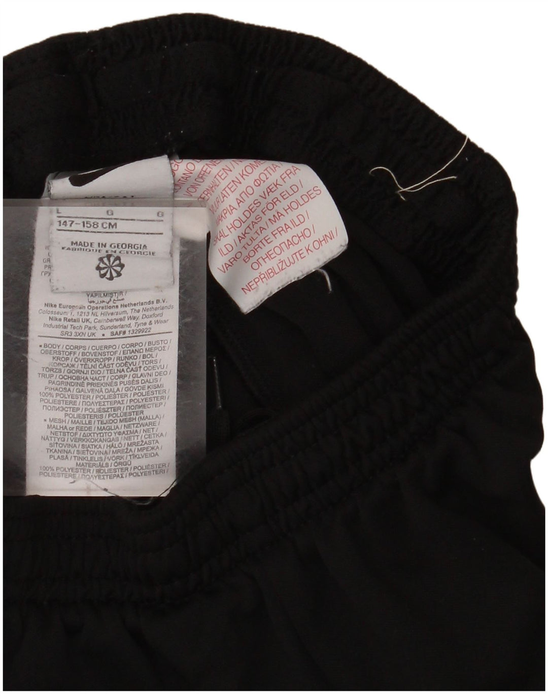 Pantaloni da tuta NIKE da bambino 12-13 anni Large in poliestere color block nero