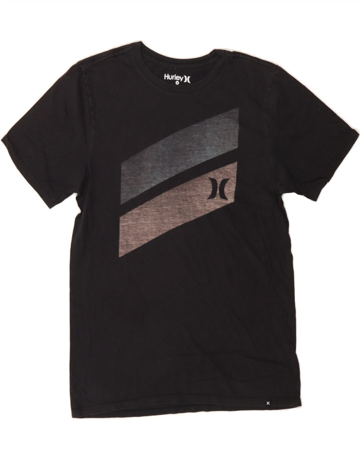 HURLEY Mens Graphic T-Shirt Top Medium Black Cotton Vintage Hurley and Second-Hand Hurley from Messina Hembry 