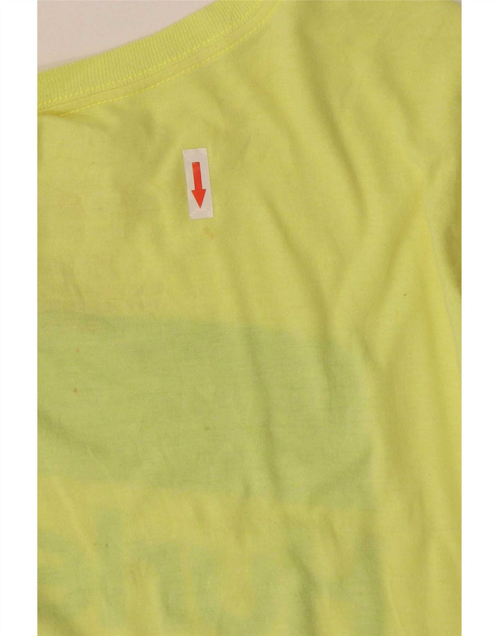 T-shirt grafica da uomo Hurley Top grande in poliestere giallo