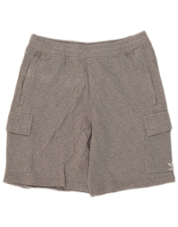 Pantaloncini sportivi Adidas da uomo Cargo di grandi dimensioni in cotone grigio