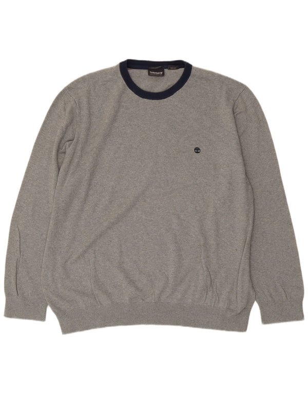 Maglione maglione girocollo da uomo TIMBERLAND 3XL cotone grigio