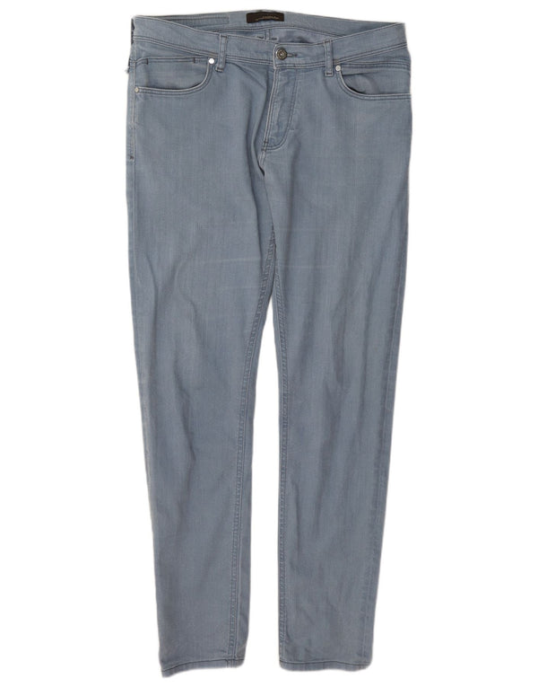 Jeans slim da uomo Zara EU 44 Large W34 L32 Blu