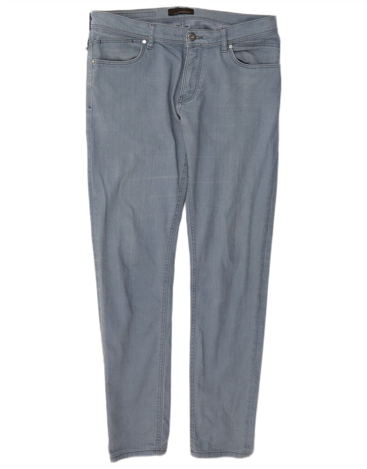 Jeans slim da uomo Zara EU 44 Large W34 L32 Blu