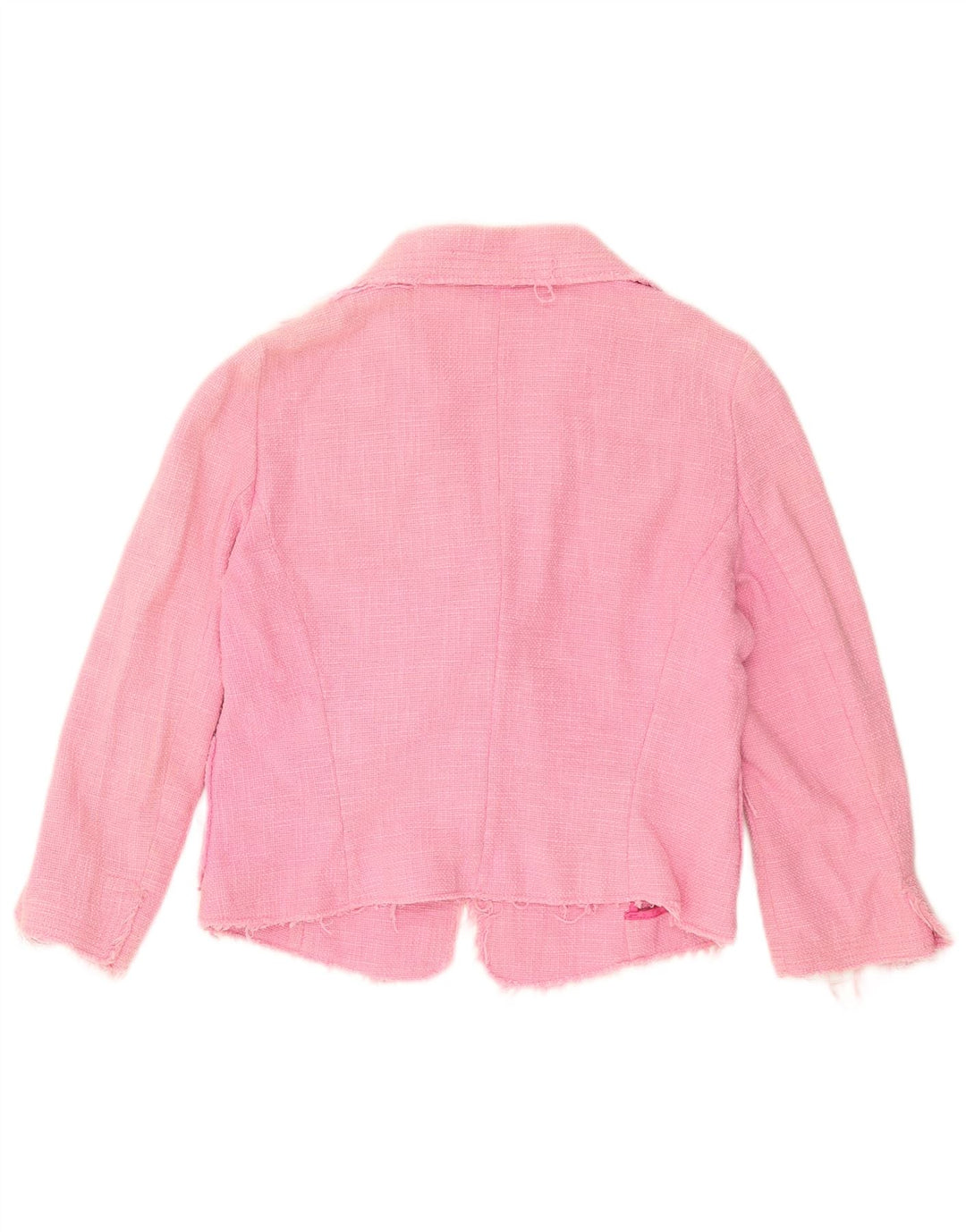Giacca blazer corta a 1 bottone da donna Zara EU 42 grande cotone rosa