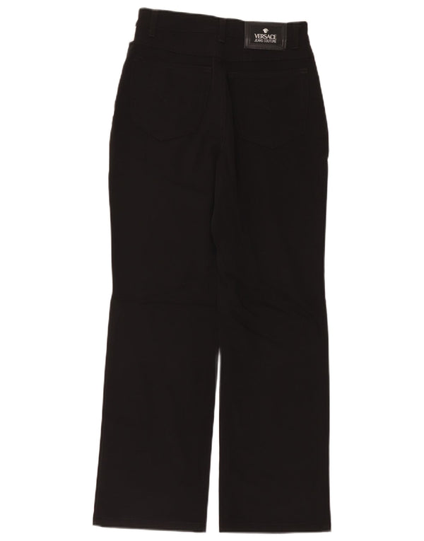 Pantaloni casual dritti da donna Versace W28 L29 neri