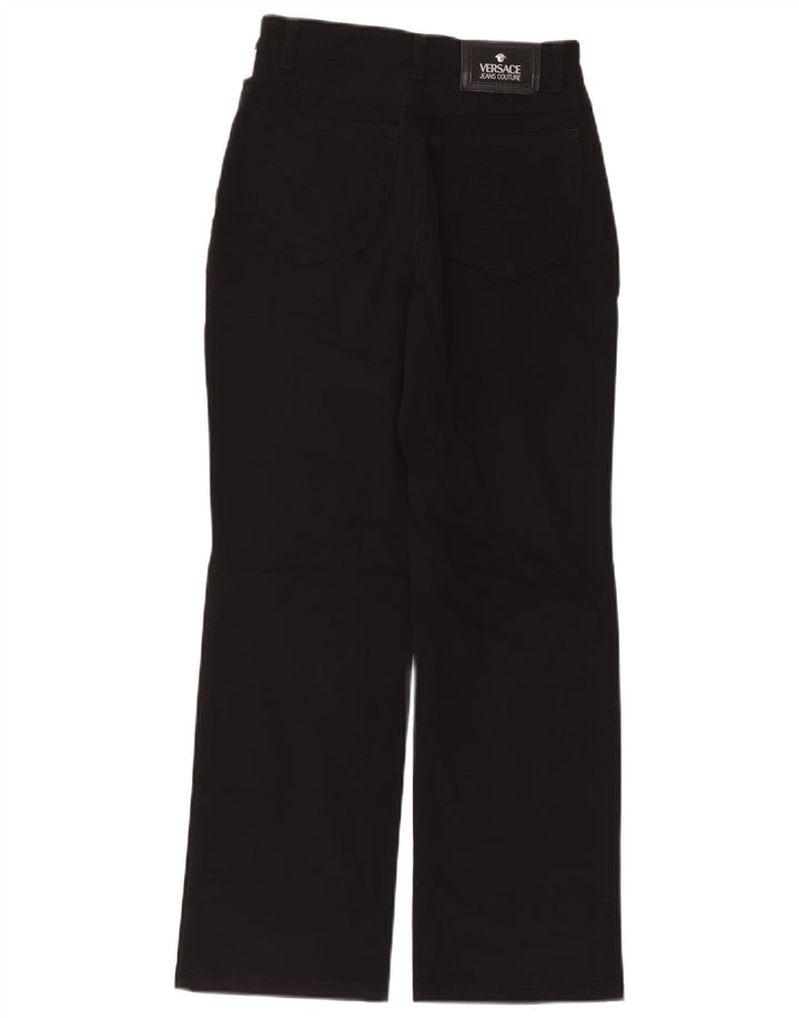 Pantaloni casual dritti da donna Versace W28 L29 neri