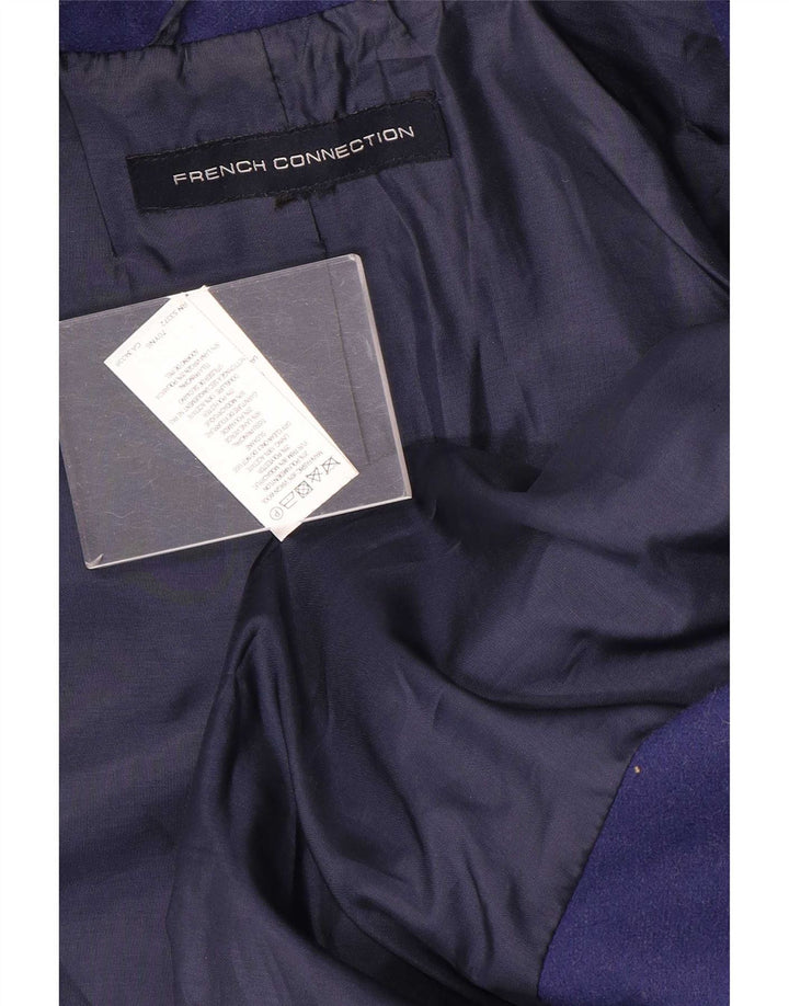 Cappotto doppiopetto da donna French Connection UK 10 piccolo lana viola