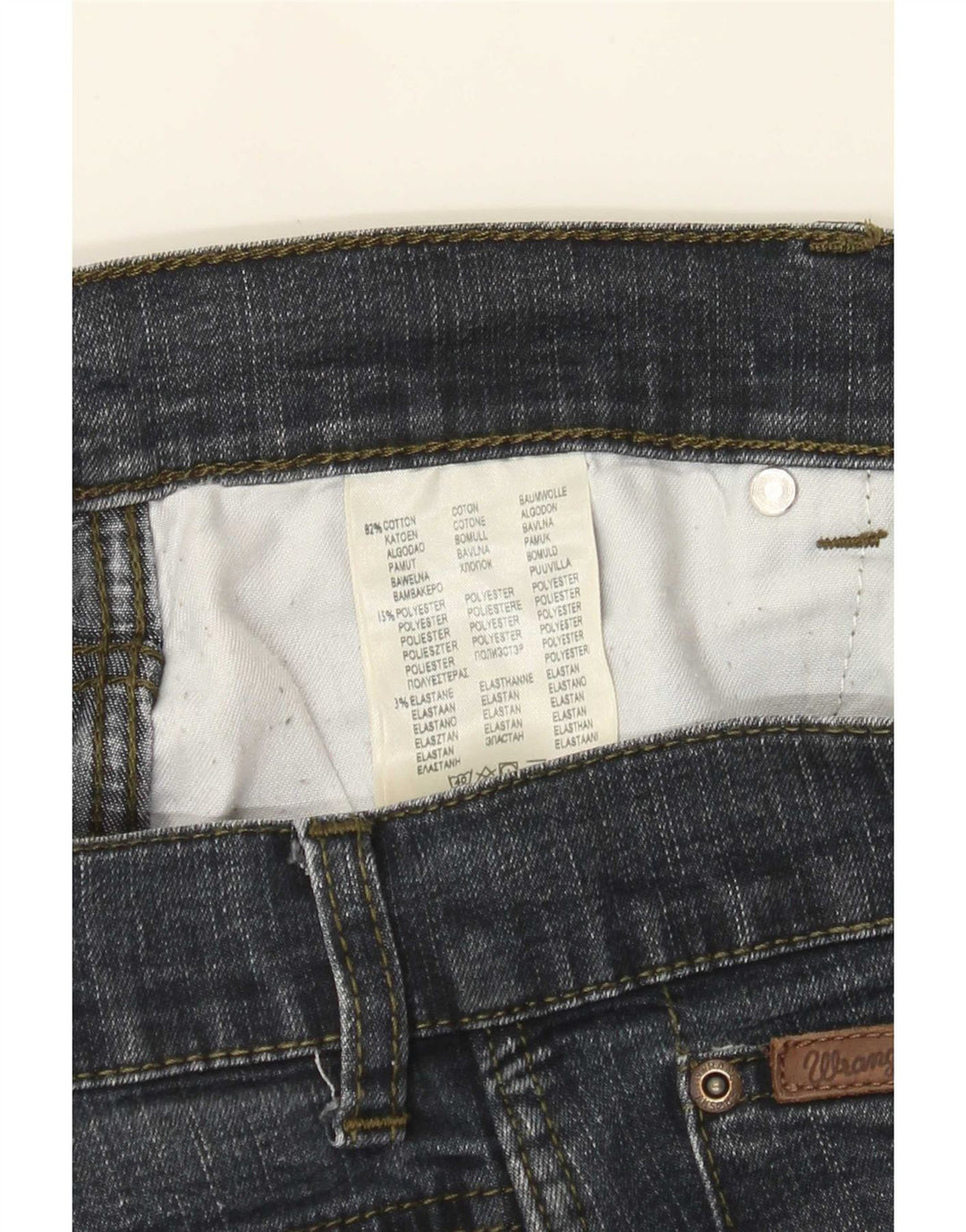 Jeans dritti elasticizzati Texas Wrangler da uomo W40 L32 cotone blu
