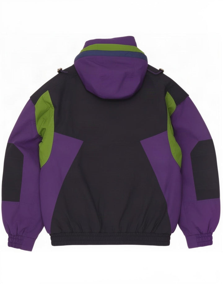 Giacca da sci con cappuccio da uomo EVF UK 40 Large Viola Colourblock Poliestere