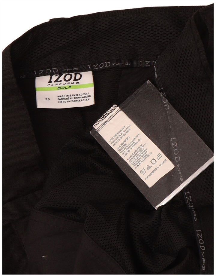 Pantaloncini cargo da uomo Izod W36 grandi in poliestere nero