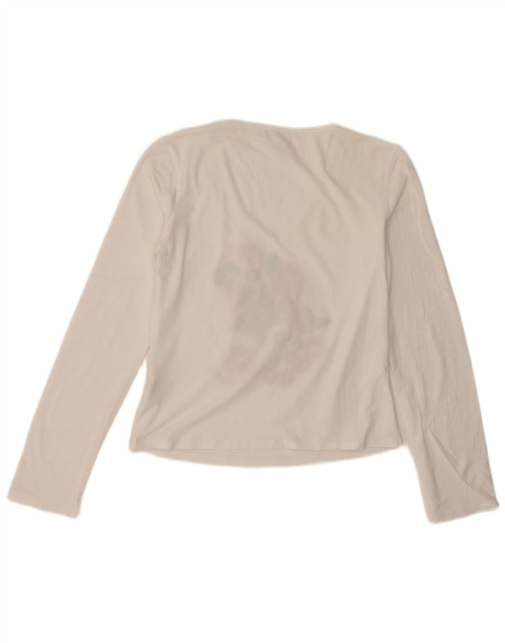 Iceberg Top grafico da donna a maniche lunghe IT 42 Cotone floreale bianco medio