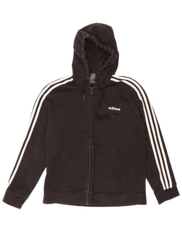 Felpa con cappuccio e zip Adidas Regular Fit da donna UK 16/18 Large Nero Sports