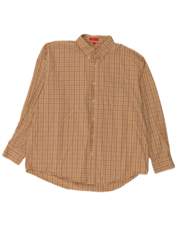 Camicia da uomo Izod XL in cotone a quadri beige