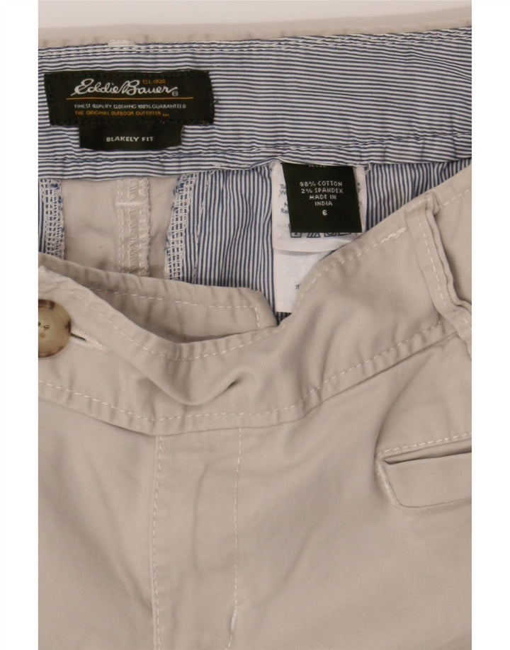 EDDIE BAUER Womens Blakely Fit Capri Trousers US 6 Medium W28 L19 Beige Vintage Eddie Bauer and Second-Hand Eddie Bauer from Messina Hembry 