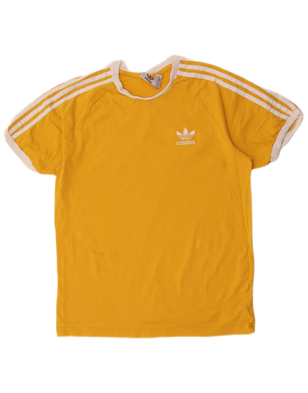 T-shirt da uomo Adidas Top in cotone giallo medio