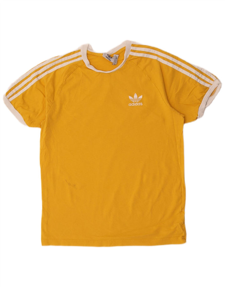 T-shirt da uomo Adidas Top in cotone giallo medio