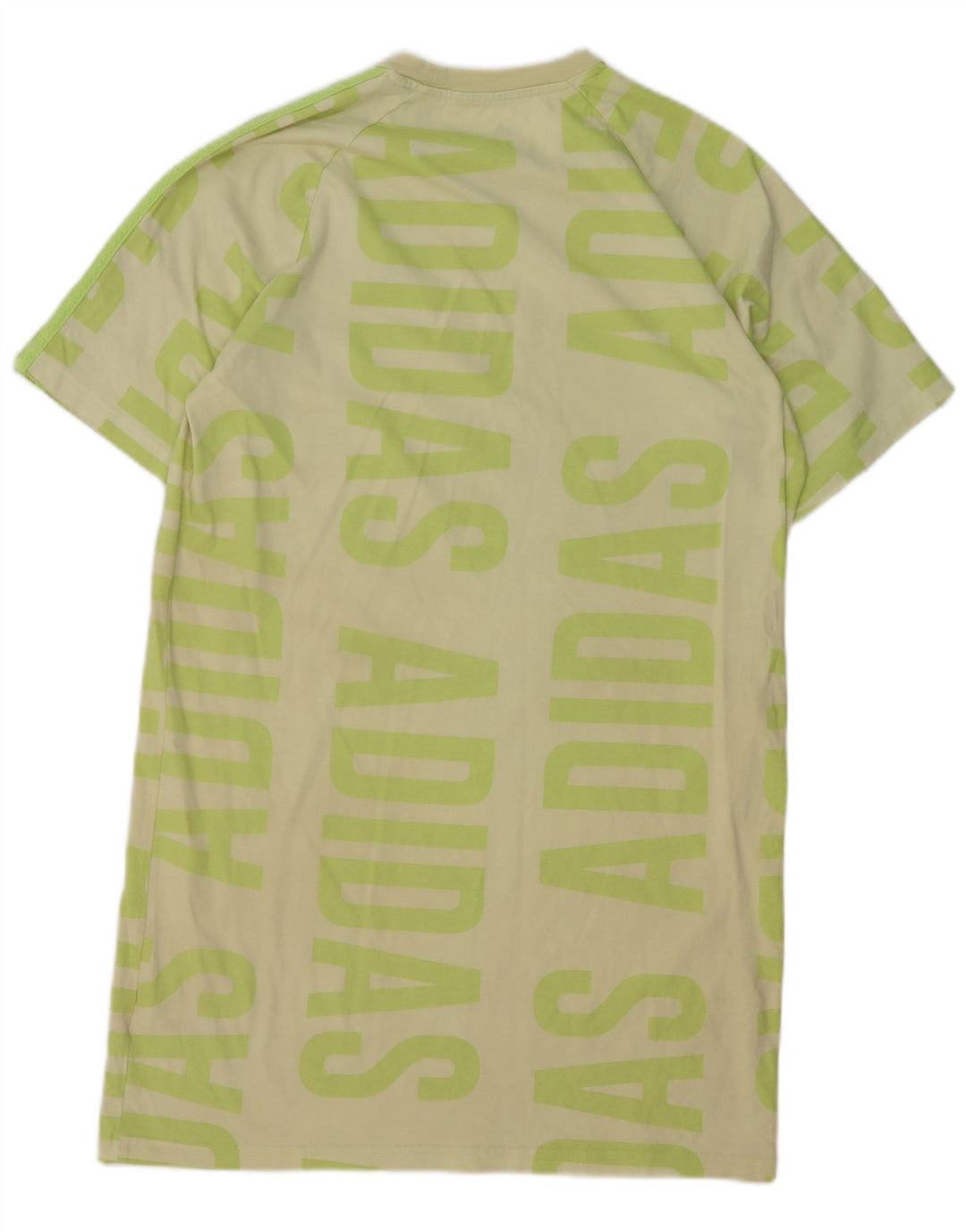 Abito T-shirt grafica da donna ADIDAS UK 12/14 Cotone verde medio