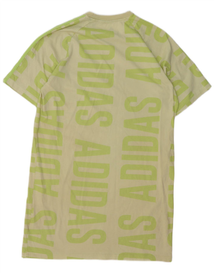 Abito T-shirt grafica da donna ADIDAS UK 12/14 Cotone verde medio