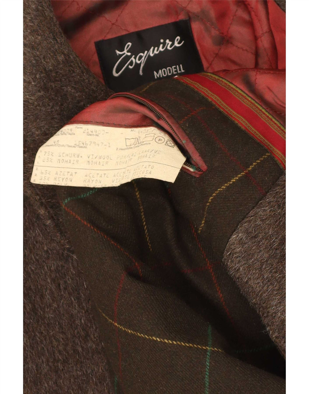 Cappotto da uomo Esquire IT 48 Lana screziata marrone medio