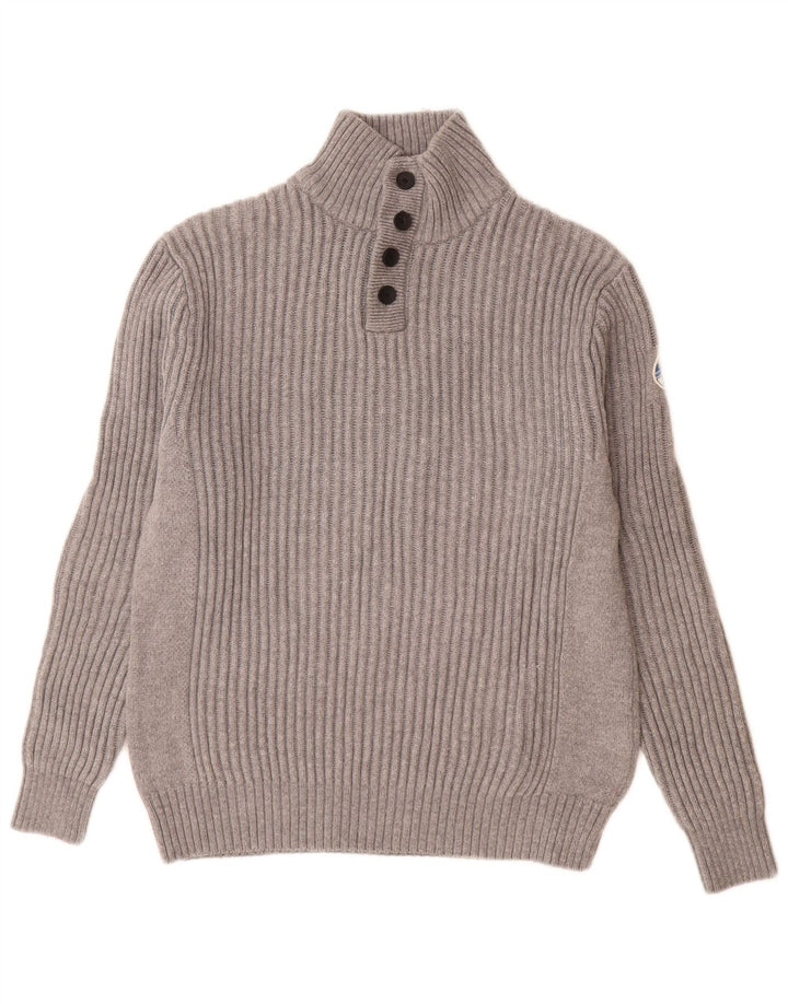 Maglione da uomo North Sails con bottoni e collo XL in cotone grigio