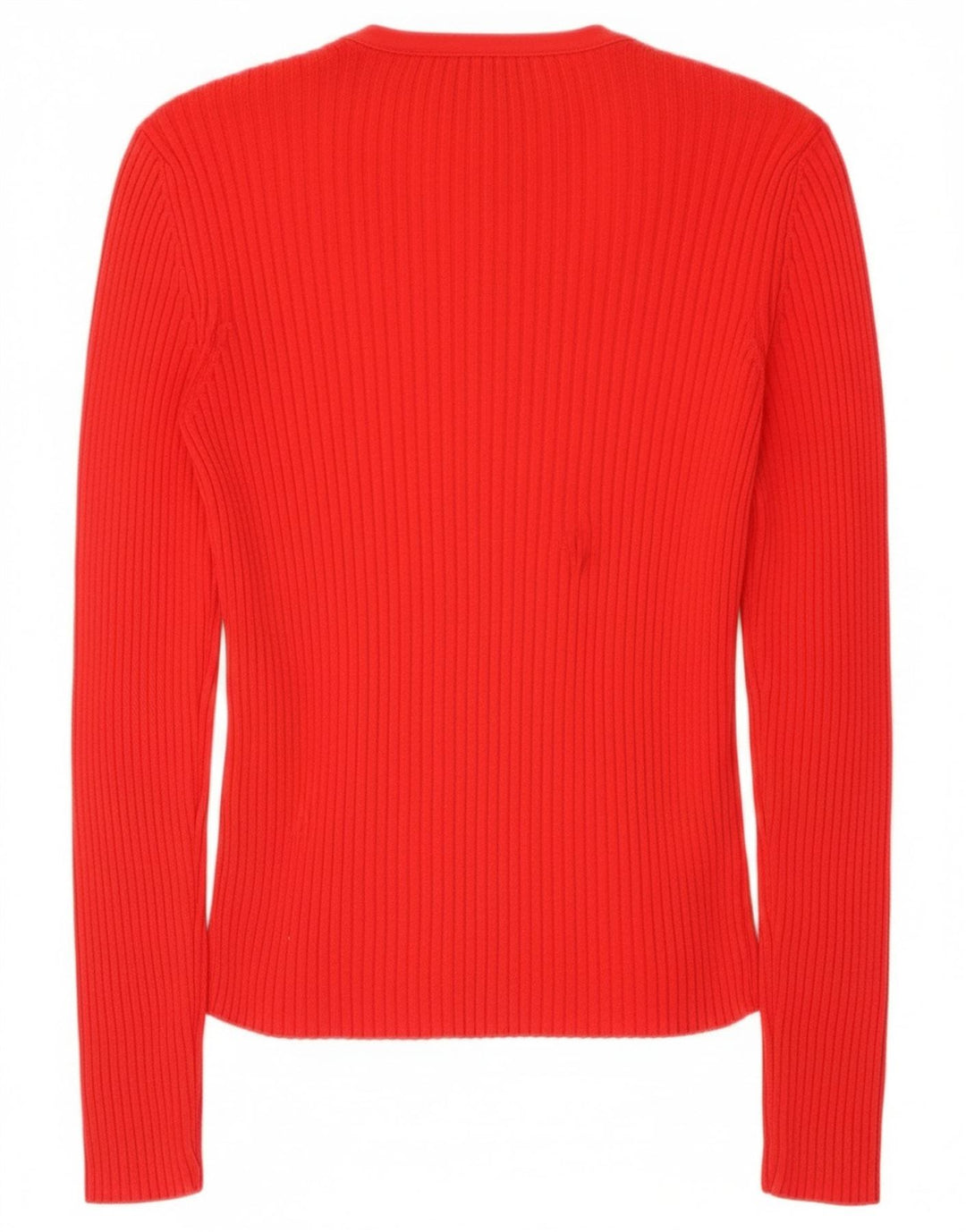 Maglione cardigan da donna Benetton UK 12 cotone rosso medio