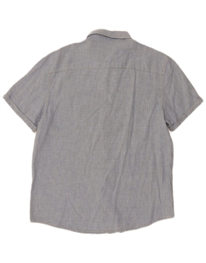 Penguin Heritage Camicia da uomo a maniche corte slim fit grande blu
