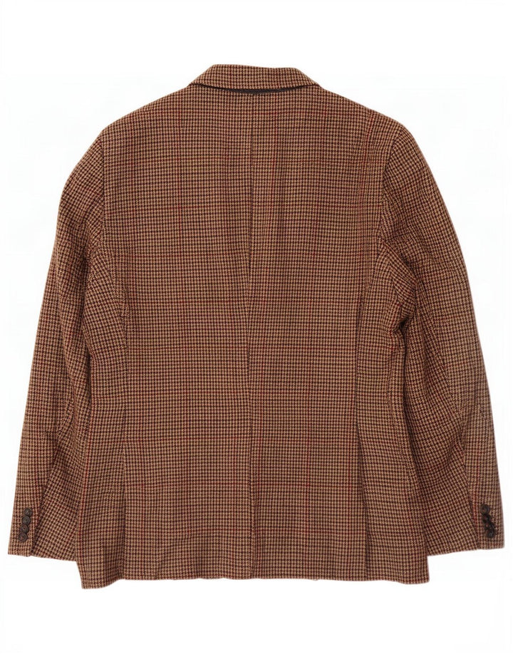Giacca blazer da uomo a 2 bottoni Scotch & Soda IT 52 XL lana pied de poule marrone