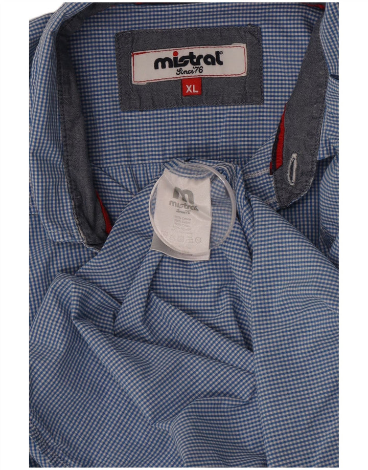 Camicia da uomo Mistral XL in cotone percalle blu