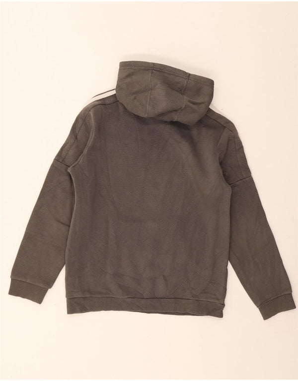 Felpa con cappuccio grafica Adidas da ragazzo 11-12 anni in cotone grigio