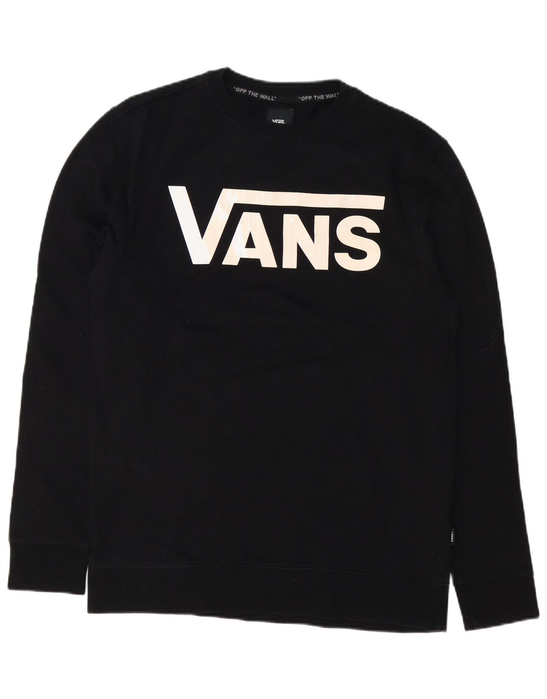 Felpa grafica da uomo Vans, maglione, cotone nero medio