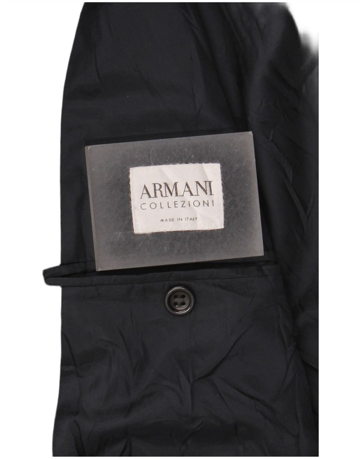 Armani Collezioni Giacca Blazer a 3 Bottoni da Uomo IT 52 XL Blu Navy Viscosa