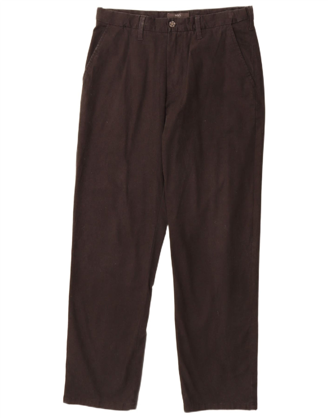 Pantaloni chino vestibilità regolare da uomo Marks & Spencer W32 L31 cotone nero