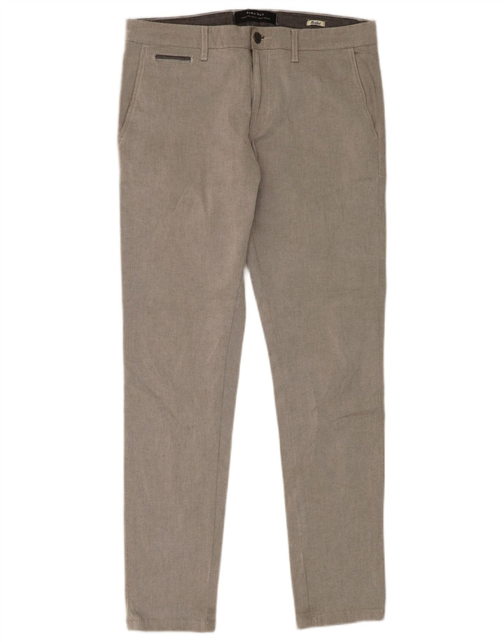 Pantaloni chino slim fit da uomo Zara EU 40 medi W31 L30 grigi