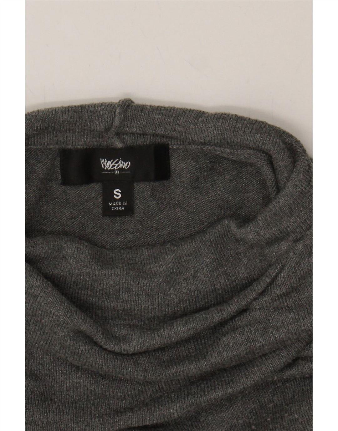 MOSSIMO Womens Roll Neck Jumper Sweater UK 10 Small Grey Nylon Vintage Mossimo and Second-Hand Mossimo from Messina Hembry 