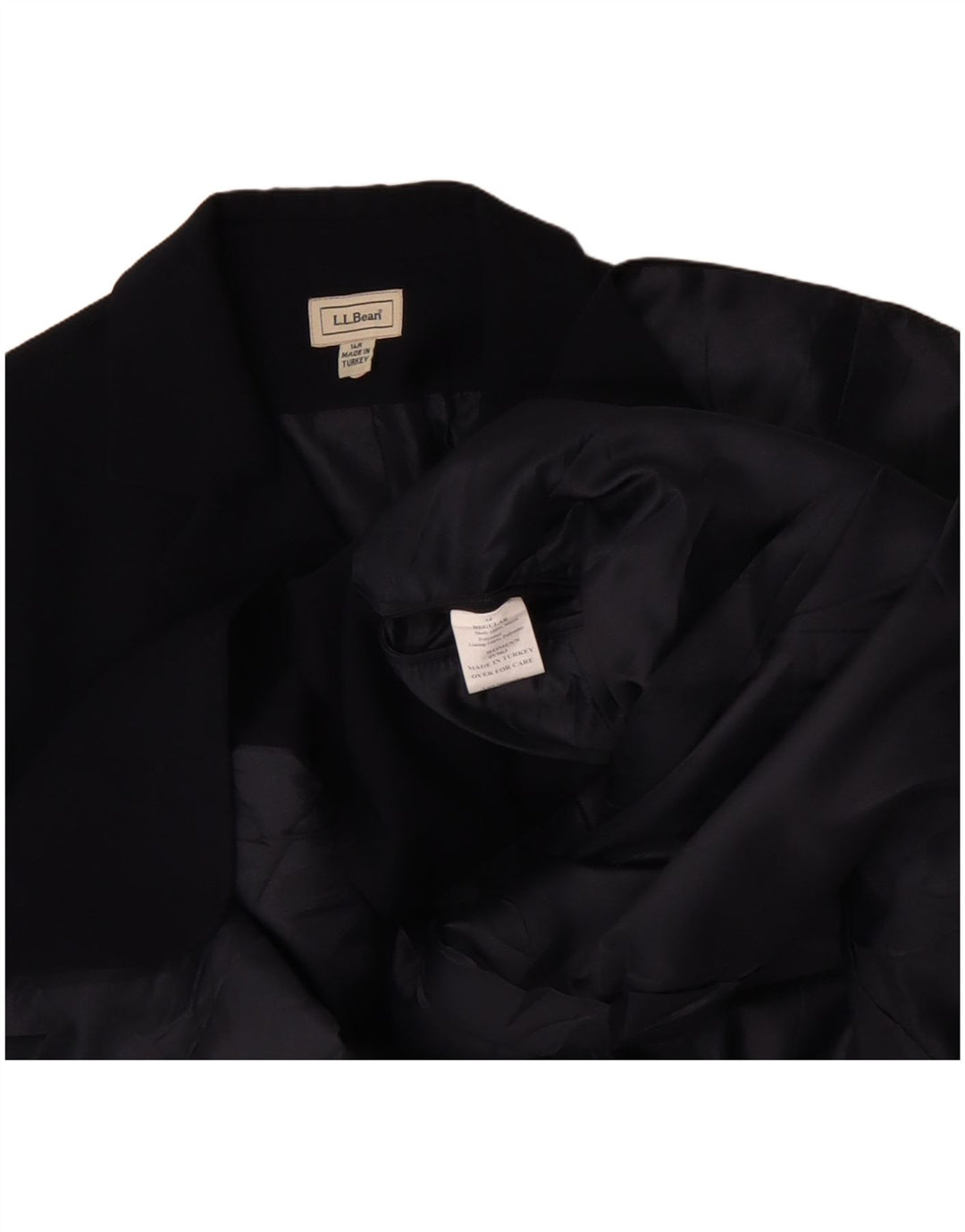 Giacca blazer da donna vestibilità regolare L.L.Bean US 14 XL poliestere blu navy