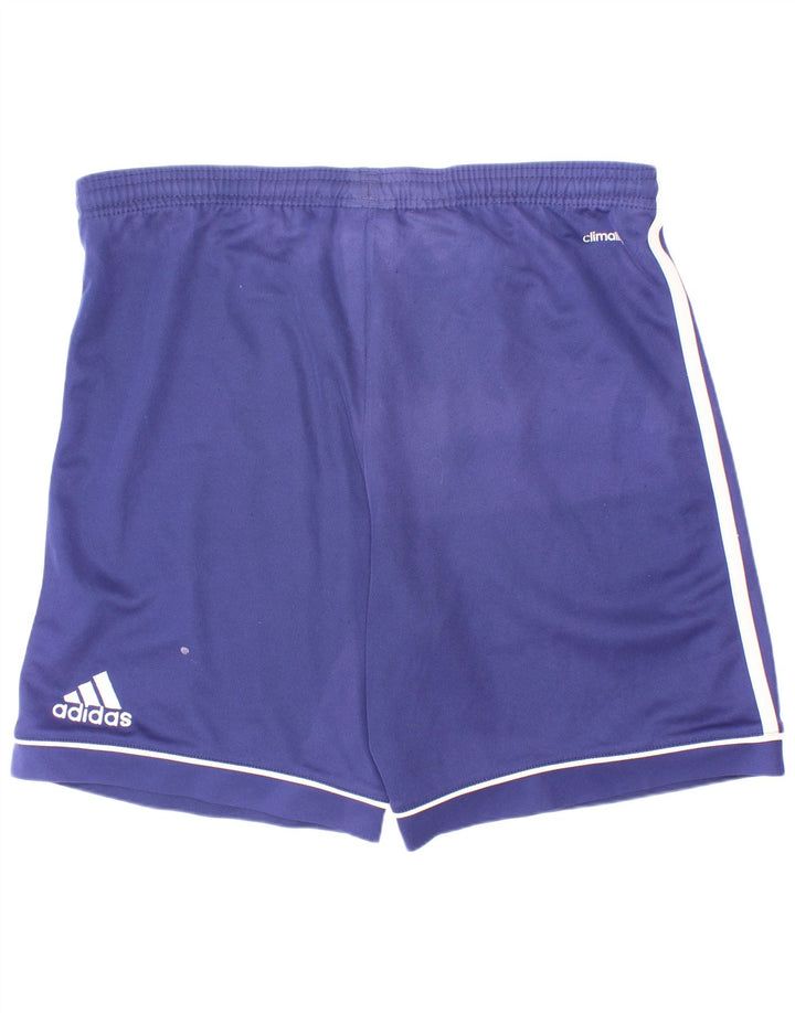 Pantaloncini sportivi Adidas Climalite da ragazzo 13-14 anni in poliestere blu