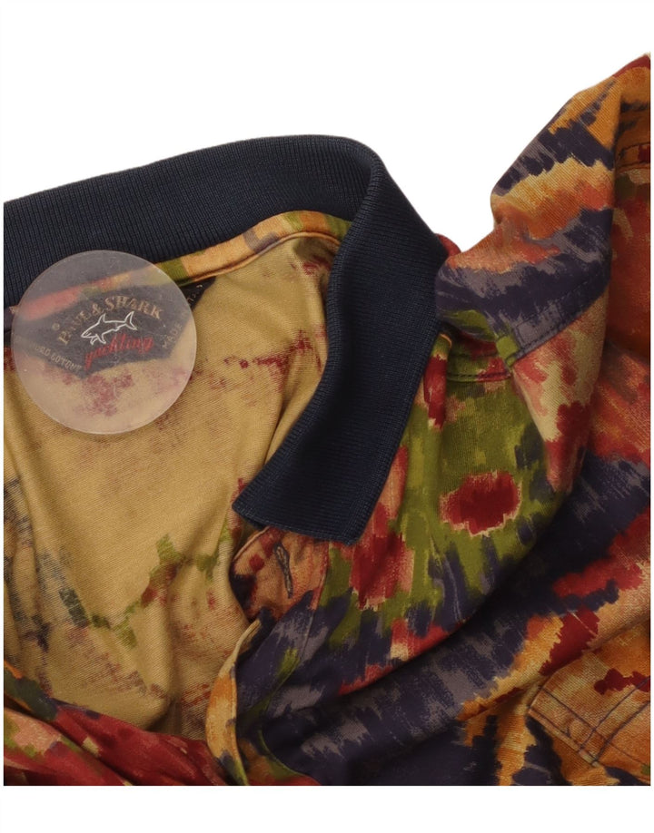 Polo da uomo Paul & Shark grande in cotone floreale multicolore