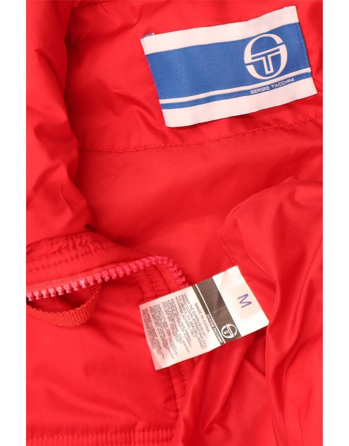 Giacca imbottita con cappuccio da uomo Sergio Tacchini UK 38 poliestere rosso medio