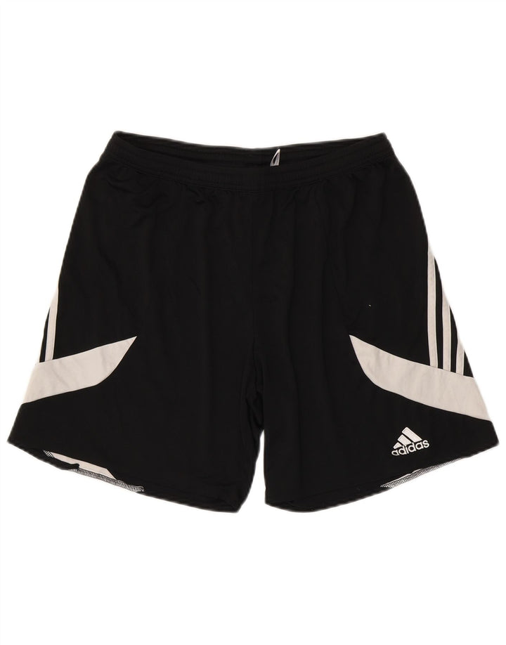 Pantaloncini sportivi Adidas Climalite da uomo, grandi, in poliestere color block nero