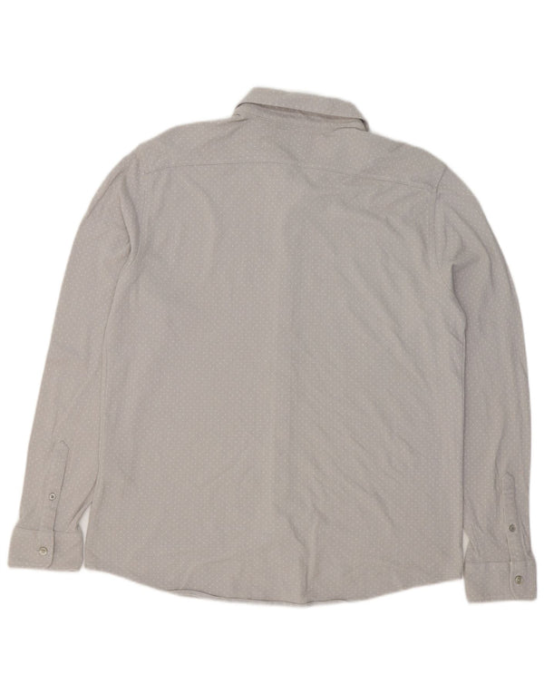 Camicia da uomo Dockers in cotone maculato grigio medio