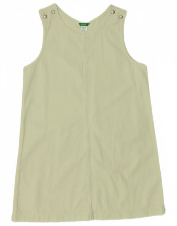 Abito a trapezio senza maniche per bambina Benetton 11-12 anni in cotone verde