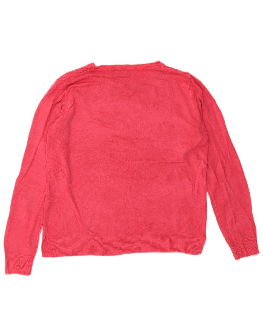 Maglione maglione girocollo da donna Marks & Spencer UK 14 Acrilico rosa medio