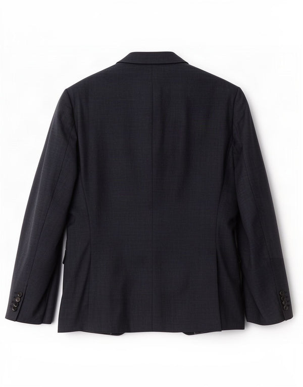 Giacca blazer da uomo a 2 bottoni Hugo Boss UK 52 XL lana a quadri blu navy