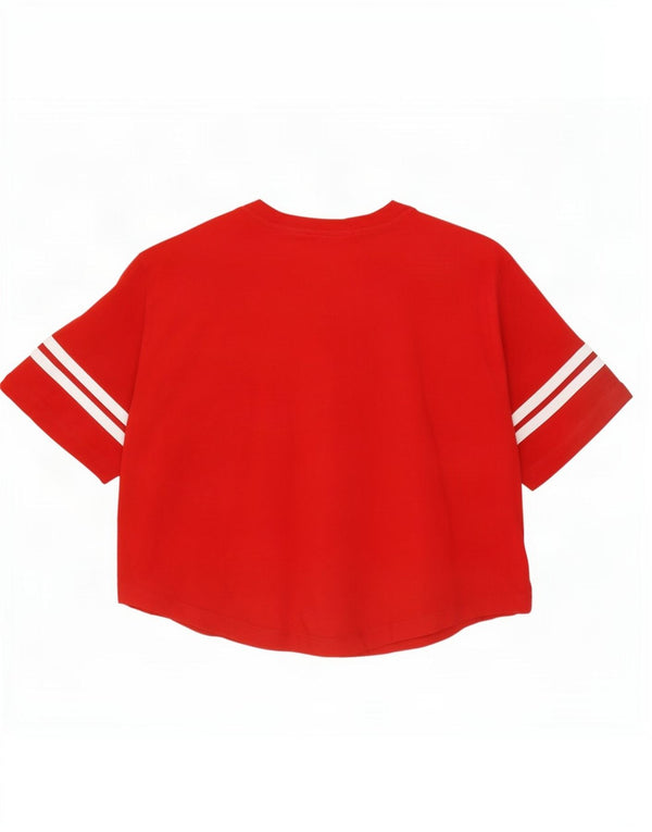 T-shirt grafica corta da donna Champion UK 14 cotone rosso medio