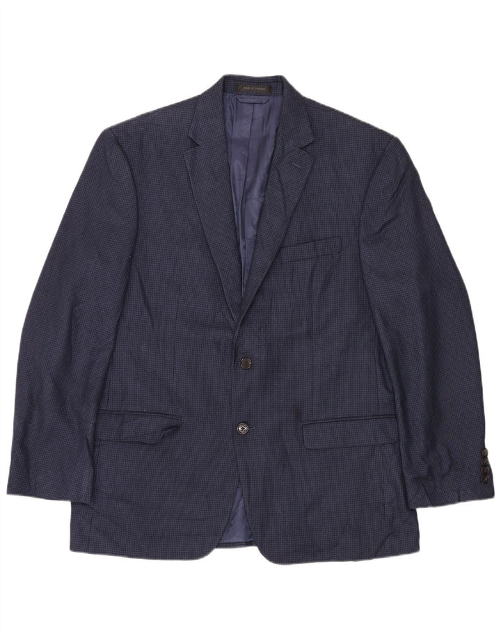 Giacca blazer da uomo a 2 bottoni Ralph Lauren UK 38 medio pied de poule blu navy