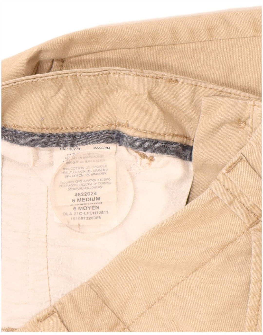 Pantaloncini casual Lee da donna a vita media con vestibilità regolare US 6 medi W28 cotone beige